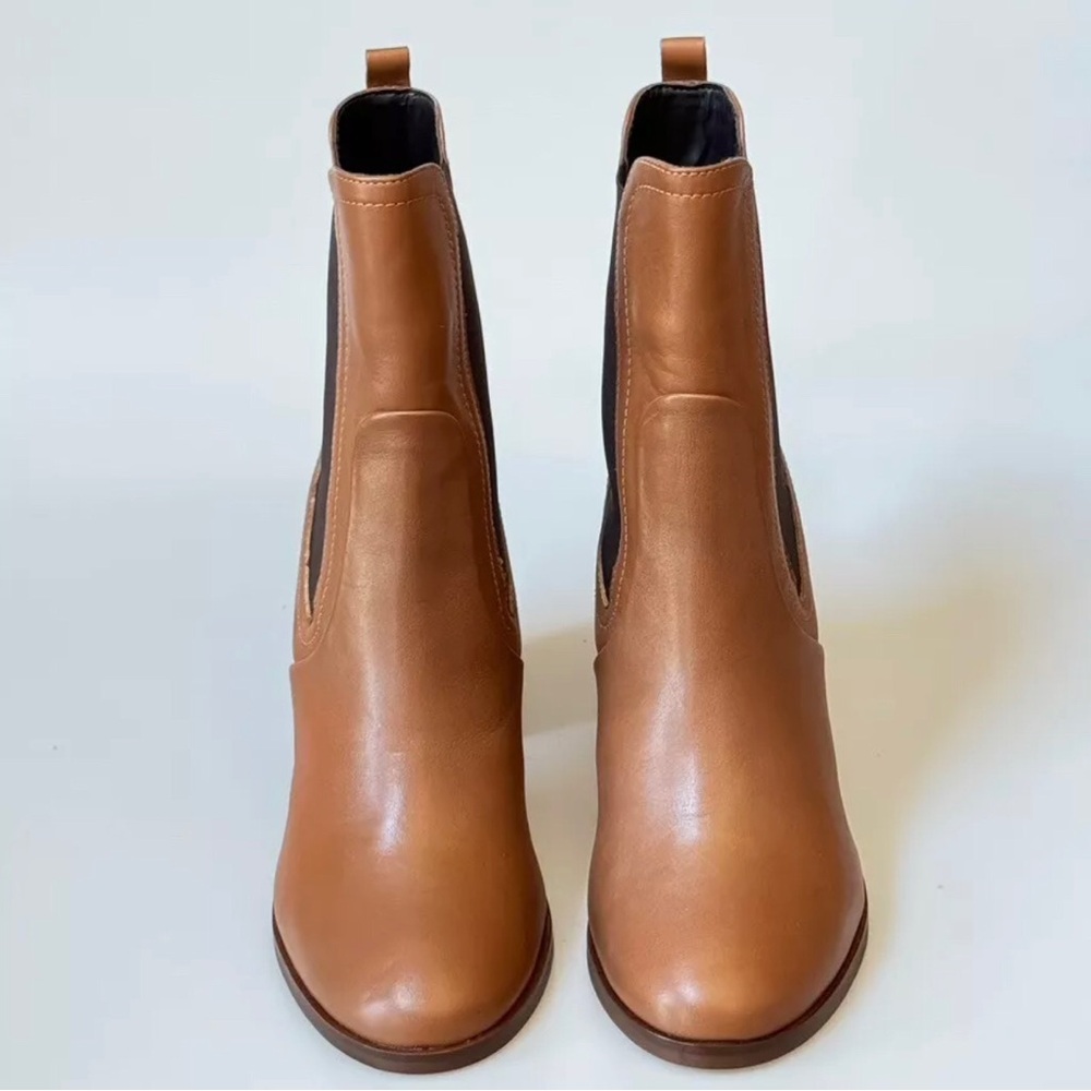 New Authentic Ted Baker London Boots (11) Tan Leather Heeled Chelsea bootie NWT